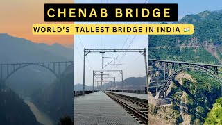 USBRL CHENAB BRIDGE LATEST UPDATES  TALLEST BRIDGE OF WORLD WILL BE OPERATIONAL SOON 🇮🇳 [upl. by Nnairol327]