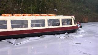 Judith Mary II Icebreaking Upper Peak Forest Canal Near Whaley Bridge Derbyshirewmv [upl. by Legyn903]