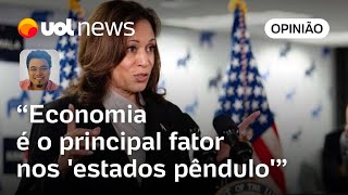 Kamala e Trump vão precisar focar em temas caros aos estados pêndulo analisa Sakamoto [upl. by Xylia]