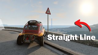 Doing the HARDEST straight line CHALLANGE in BeamNG DRIVE [upl. by Kcirredal]