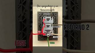 Interruptor doble y un tomacorriente electrical luz fluid current [upl. by Aileme963]