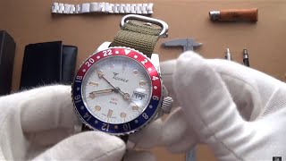 The Squale 30 ATMO Swiss Automatic Pan Am GMT Watch Review  1545PANAM [upl. by Dream]