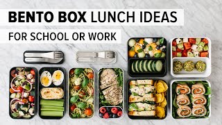 BENTO BOX LUNCH IDEAS  for work or back to school  healthy meal prep recipes [upl. by Mancino]