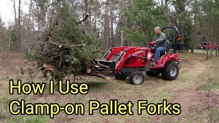 Clamp on Pallet forks for Subcompact Tractors [upl. by Naomi]