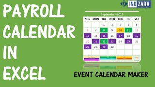 Payroll Calendar using Event Calendar Maker Excel Template [upl. by Ajit]