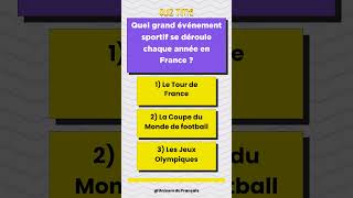 quotQuiz De Culture Française  Le Sportquot [upl. by Aslin]