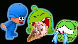 Pocoyo amp Om Nom amp Nibble Nom Ice Cream amp Crying Sound Variations in 48 Seconds [upl. by Haropizt]