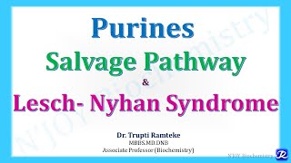 2 Purines salvage pathway amp LeschNyhan Syndrome  Nucleotide Metabolism  Biochemistry [upl. by Tayib]