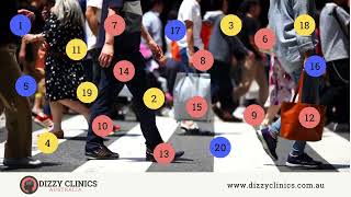 Habituation 8  Saccades with walking background video  Dizzy Clinics Australia [upl. by Ethelda]