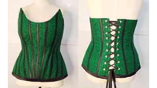 How to sew an OVERBUST CORSET with Bust Caging Detailed [upl. by Octavus245]