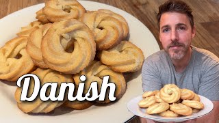 Danish Butter Cookies  Vaniljekranse [upl. by Atinahc]