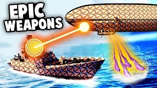 Zeppelin AIRSHIP vs US BATTLESHIP and Epic NEW WEAPONS Forts Update Gameplay [upl. by Lesak]