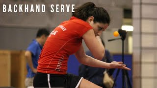 Backhand serve in table tennis [upl. by Godard]