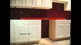 Leveling Base Cabinets  Kitchen Remodeling [upl. by Mauer697]