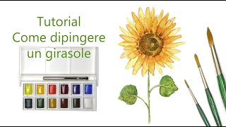 Come gestire il pennello per dipingere i petali di un fiore – Acquerello su cellulosa [upl. by Glad]