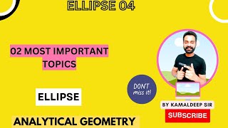 Ellipse I Condition of Tangency I Analytical Geometry I Bsc Maths I kamaldeep Nijjar [upl. by Adiuqram]