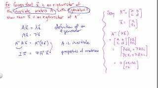 A Proof about Eigenvectors [upl. by Griz]