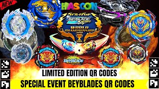 SPECIAL WBBA EDITION QR CODES  ALL SPECIAL EVENT BEYBLADE QR CODES  NEW BEYBLADE QR CODES  4K [upl. by Bing]