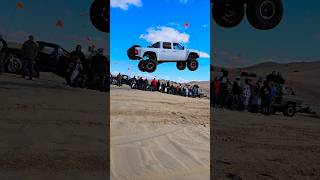 Silverado Prerunner goes huge at Silver Lake 🙌 Dunestars Prerunner FullSend SilverLakeSandDunes [upl. by Naeloj]