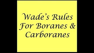 Wades rule for boranes and carboranesTips and Tricks ll Organometallic Chemistry [upl. by Yehc400]