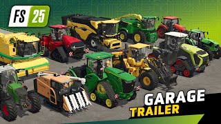 🚜 Machines of Farming Simulator 25  GARAGE TRAILER [upl. by Oeak]