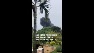 Brazilian plane crashes kills all 61 on board [upl. by Yrrep216]