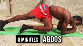 8 Minutes Entraînement ABDOS COMPLET sans matériel abdos du bas haut et oblique [upl. by Lehcim]