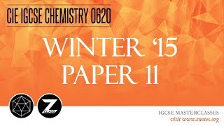 CIE IGCSE Chemistry 0620  W15 P11  Solved Past Paper [upl. by Akemot]