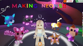 Making NEON Pets In Adopt Me [upl. by Waddington318]