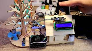 microbit Smart Home with BH1750 BME280 HCSR501 SW420 sensors and LCD 1602 [upl. by Annauj778]