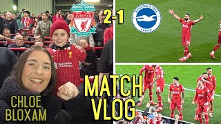 MO SALAH SCORES STUNNER IN INSANE ANFIELD ATMOSPHERE FOR COMEBACK WIN  Liverpool 21 BrightonVlog [upl. by Ettenad152]