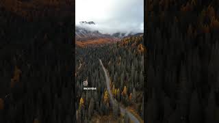 Morning at Dolomites mountains dolomites drone autumn [upl. by Emoraj]