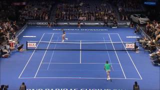 Nadal vs del Potro GREAT POINT at 2013 BNP Paribas Showdown [upl. by Ynnel]