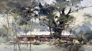 Watercolor Landscape Paintings  Artist Chien Chung Wei Taiwan  Slide Show  Part 1 [upl. by Fraase]