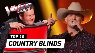 Best COUNTRY Blind Auditions on The Voice [upl. by Battista993]