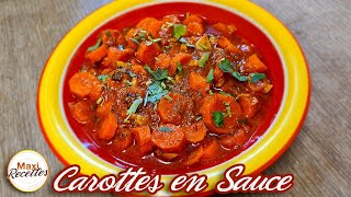 Carottes en Sauce à lAil et au Cumin  Recette Facile et Rapide [upl. by Mclain]