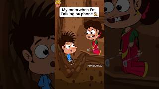 Spy Mummy🤣 funmoji2d comedy mom comedy cartoon love lover shortvideos shorts animation [upl. by Honebein492]