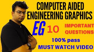 ENGINEERING GRAPHICSComputer aided engineering graphics important questions [upl. by Kcirttap]