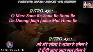 O Mere Sona Re Sona Karaoke With Scrolling Lyrics Eng amp हिंदी [upl. by Garlaand]