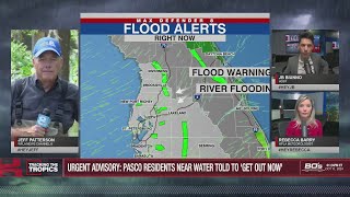 GET TO HIGHER GROUND Rising floodwaters prompt voluntary evacuations in Pasco County [upl. by Nance]