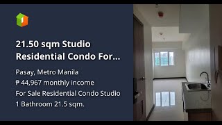 2150 sqm Studio Residential Condo For Sale in Pasay [upl. by Randolph]