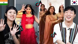 Koreans React to Bollywood Dance TikTok For The First Time  KATCHUP [upl. by Gladys]