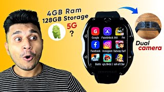 New 4G Android Smartwatch With Dual Camera⚡️ 4GB Ram128GB Storage😳 5G Android Rogbid Model X🔥 [upl. by Adnalay]