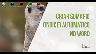 CRIAR SUMÁRIO ÍNDICE AUTOMÁTICO NO WORD [upl. by Haduj]