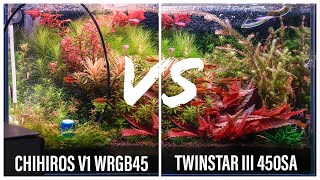 Chihiros v1 WRGB45 vs Twinstar III 450SA [upl. by Sined924]