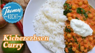 Vegetarisches Kichererbsen Curry  einfaches und schnelles Mittagessen [upl. by Davine429]