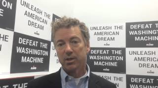 Rand Paul talks Detroit Republican Tshirt [upl. by Nnylrebma304]