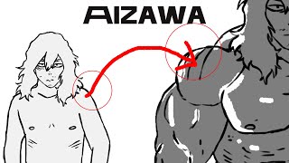 Aizawa Muscle Growth Animation  my hero academia muscle growth [upl. by Ilojna]