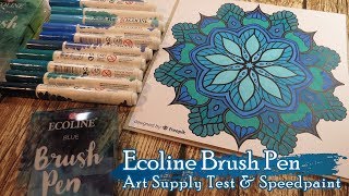 Ecoline Brush Pen ✏️ Art Supply TestDemo amp Speed Paint [upl. by Omixam]