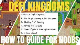 Dex Review DEFI KINGDOMS  HOW TO MAKE MONEY GUIDE FOR BEGINNERS [upl. by Kilby450]